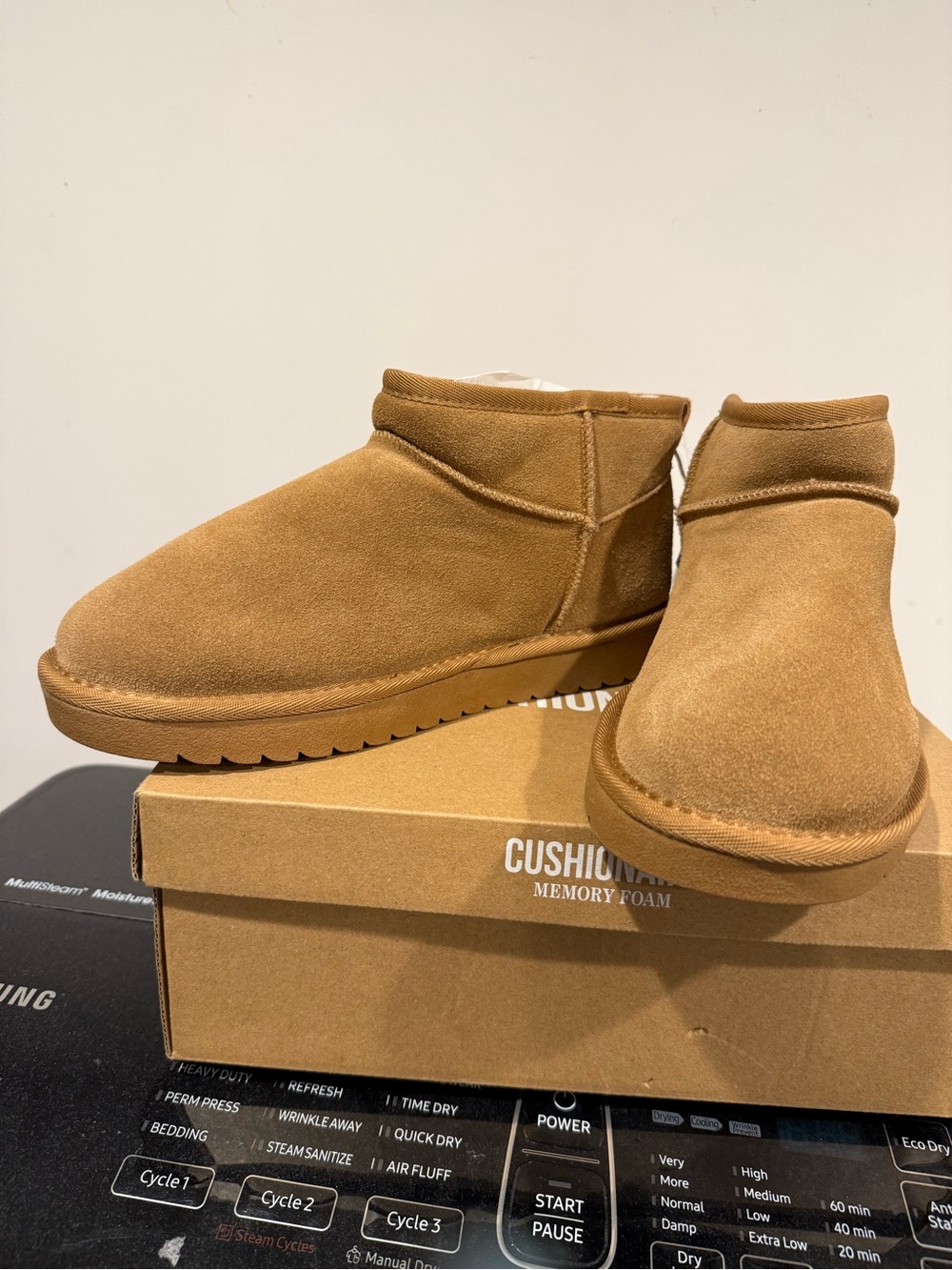 Women Chestnut Slip-On Ankle Boot with Memory Foam